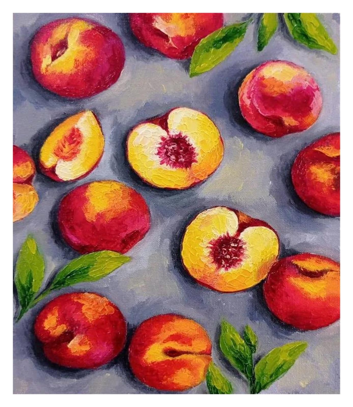 Peinture Fruits Avocat et Bananes sur Toile - Tableau d'Art Mural Premium