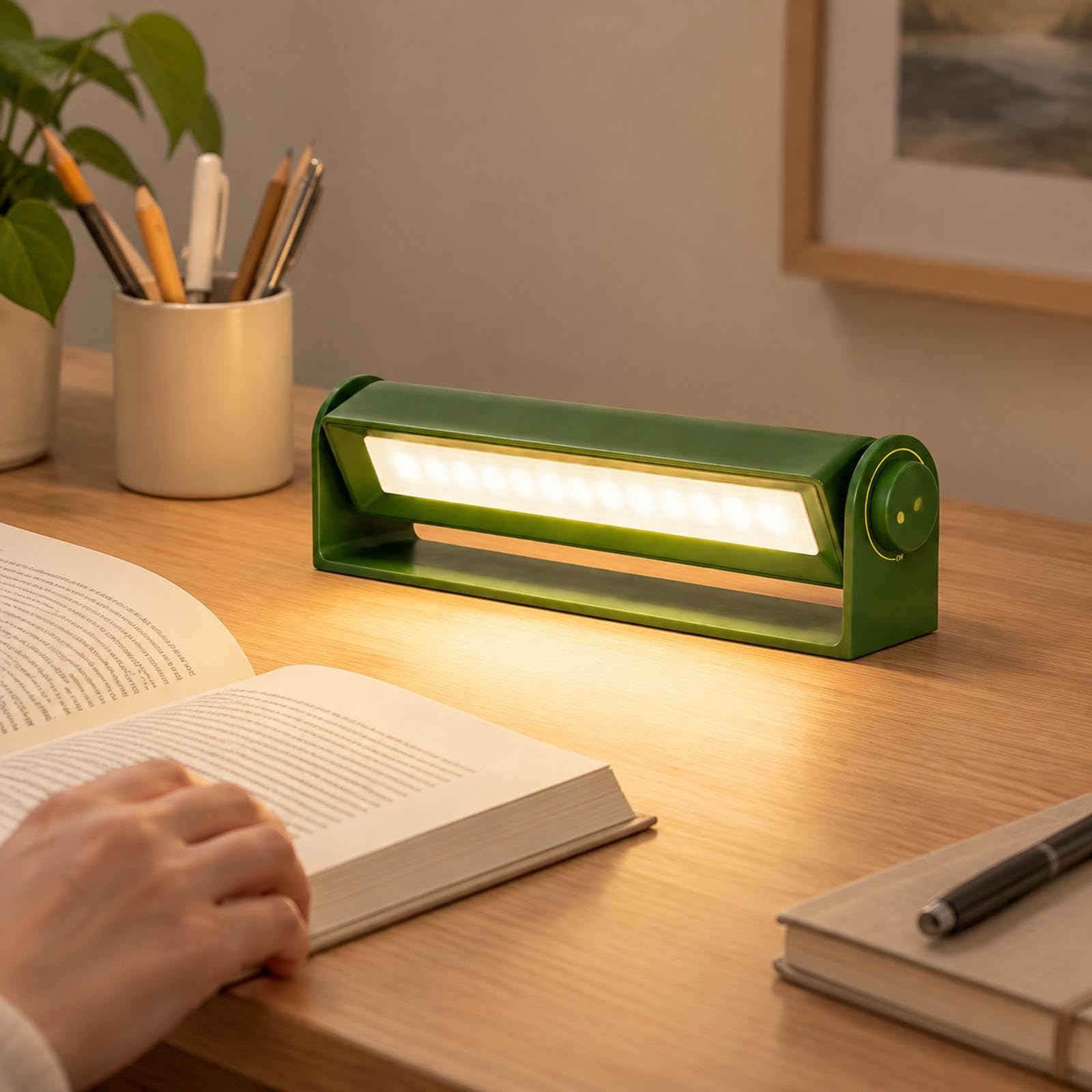 Lampada da lettura a LED dimmerabile con base attacco, Green