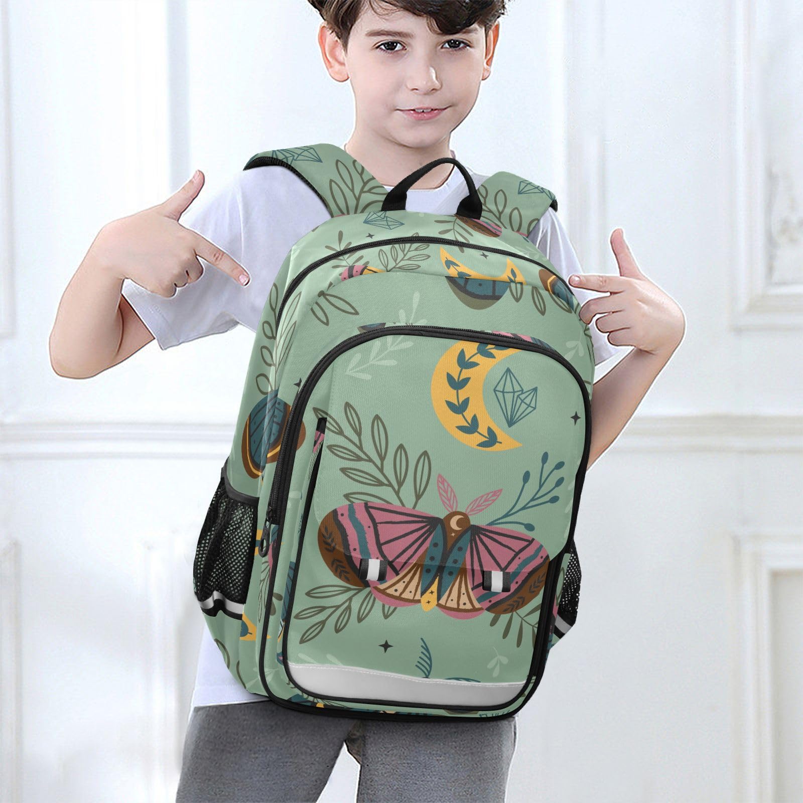Mnsruu Sac à dos pour ordinateur portable 15,6" Motif forêt magique avec papillon papillon papillon pour adolescentes, sac à dos de voyage léger pour le travail universitaire, 45 x 33 x 17 cm