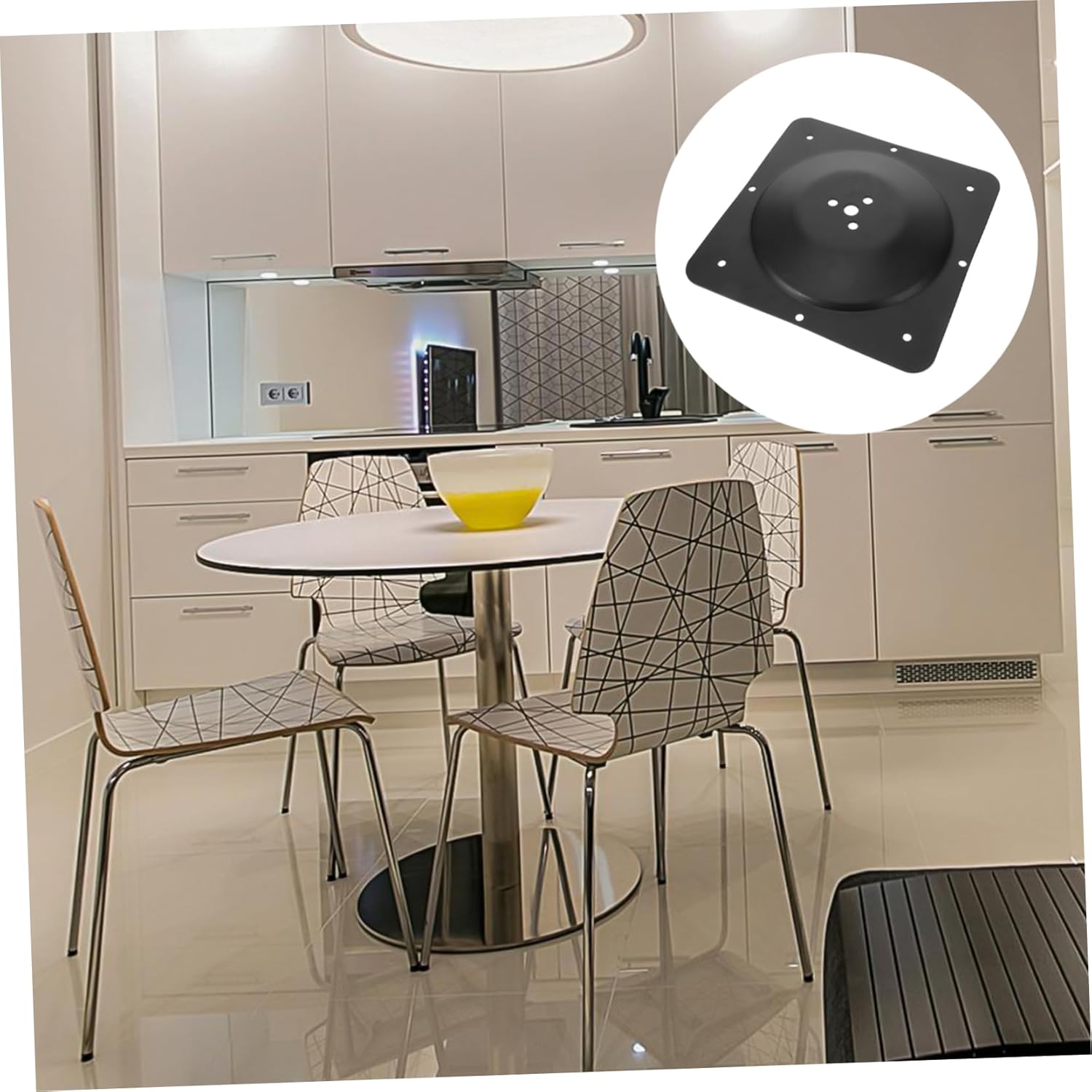 Amosfun Table Leg Connector Set Multi-Hole Edge Iron Plate for Desk Mounting Sturdy Table Leg Fixing Plates Pads for Easy Installation in Furniture Repair