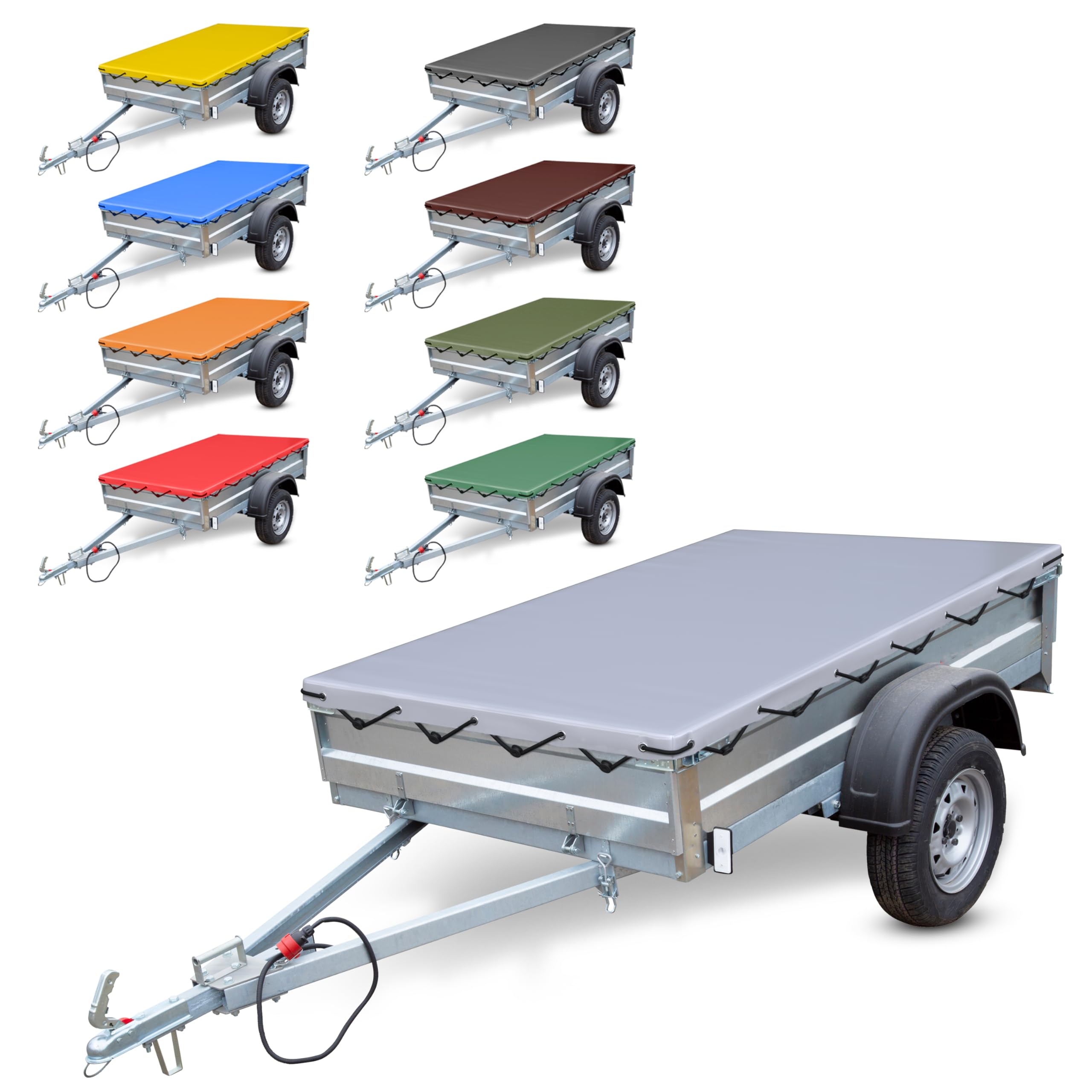 Premium Anhänger Plane nach Maß – individualisierbar in 9 Farben – Anhängerplane – Starkes Material ca. 700g/m²
