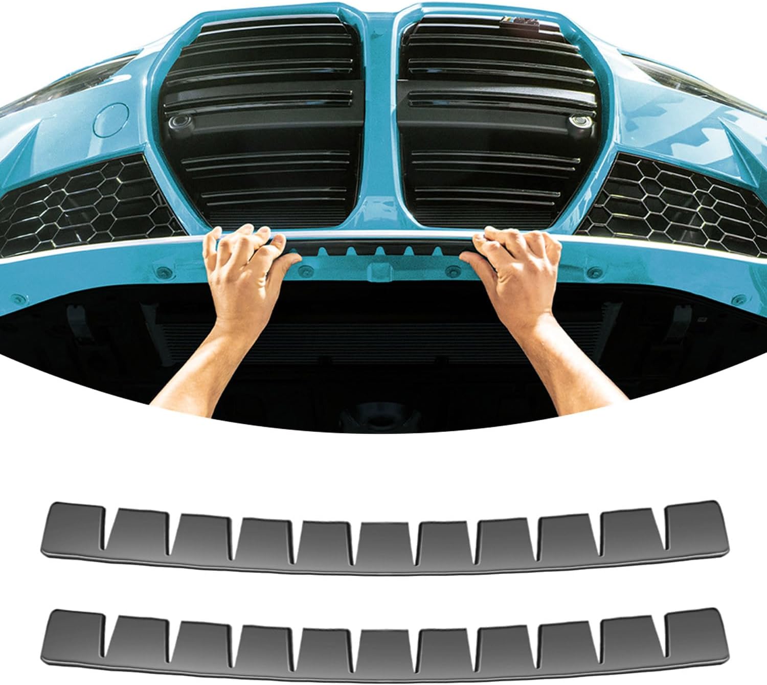 Car Front Bumper Scrape Guard 2 Pack, Ultra Universal Car Front Bumper Lips Scrape