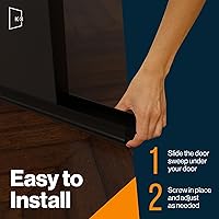 Vista 7 de KS Hardware, Patente pendiente, barrido de puerta de doble burbuja ajustable, bloqueador de corrientes de aire, sello debajo de la puerta