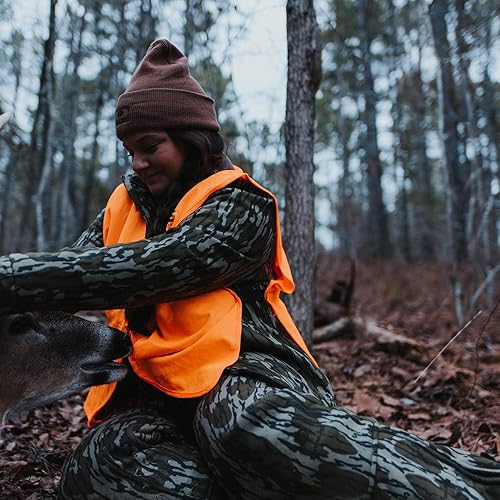 Miniatura 4 de HME Chaleco de seguridad de caza unisex para todas las estaciones, 100% poliéster, altamente visible, color naranja Blaze con cierre de velcro y