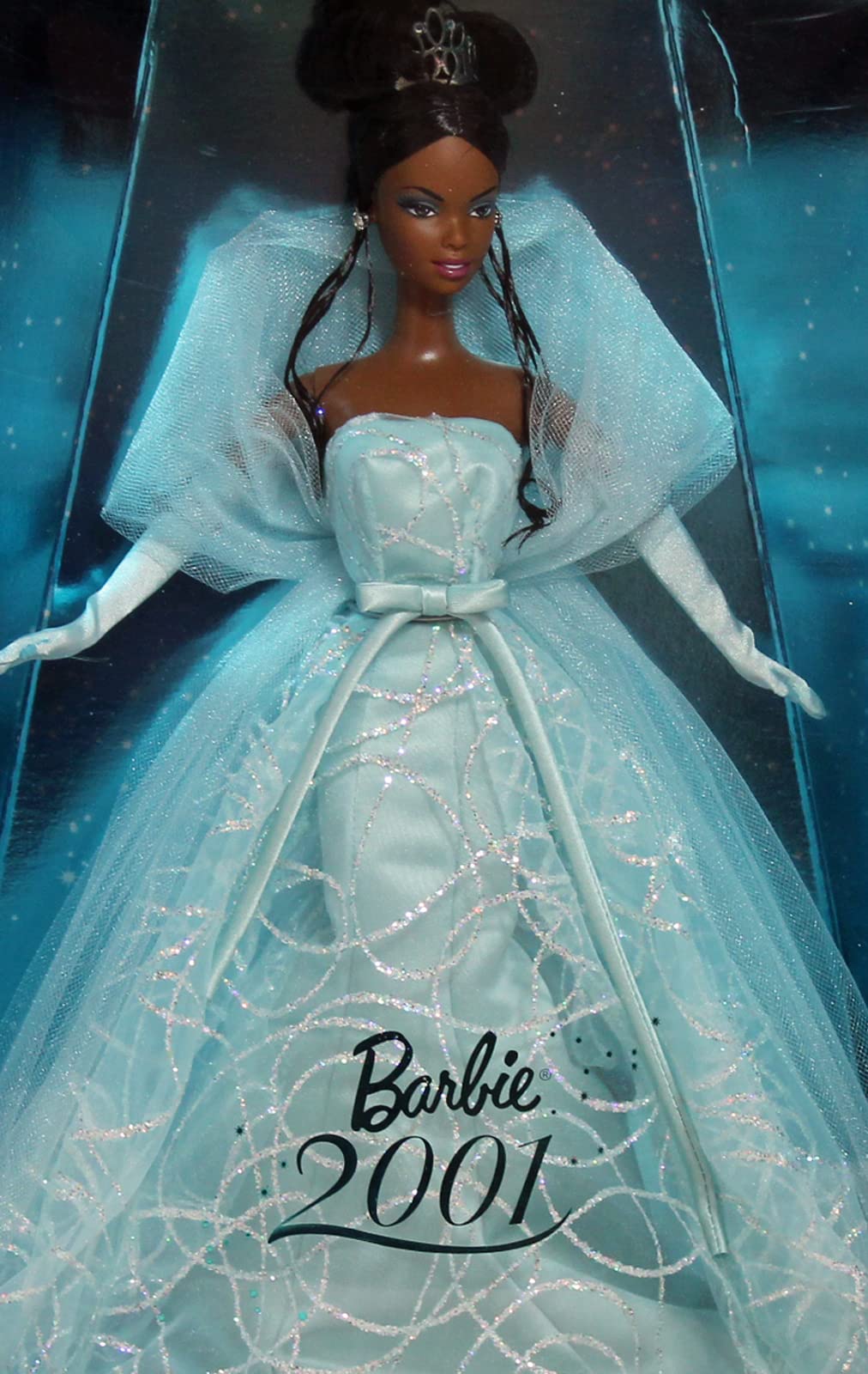 black barbie doll blue dress Black wedding dress for barbie doll main image 1