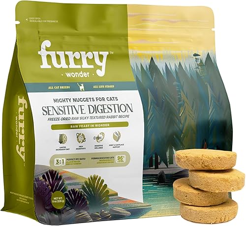 Miniatura 43 de FURRY WONDER Alimento para gatos, crudo liofilizado, cordero y pollo, 16 onzas, alto en proteínas, sin granos, comida completa o cobertura