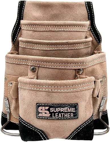 Miniatura 1 de Supreme Leather Bolsa de herramientas para construcción  La mejor bolsa de herramientas de carpintero  Bolsa de electricista  10 bolsillos 2