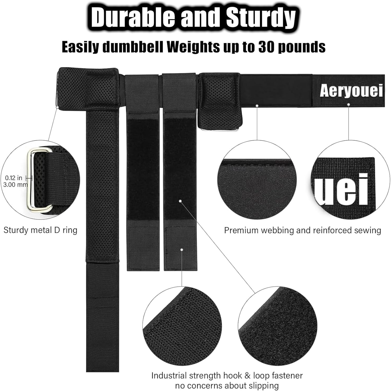 Dumbbell Foot Attachment for Leg & Tibialis Strength Training at Home | Turn your dumbbell into a lower-body trainer for tib raises,leg extensions, hamstring curls and more—no bulky machines needed