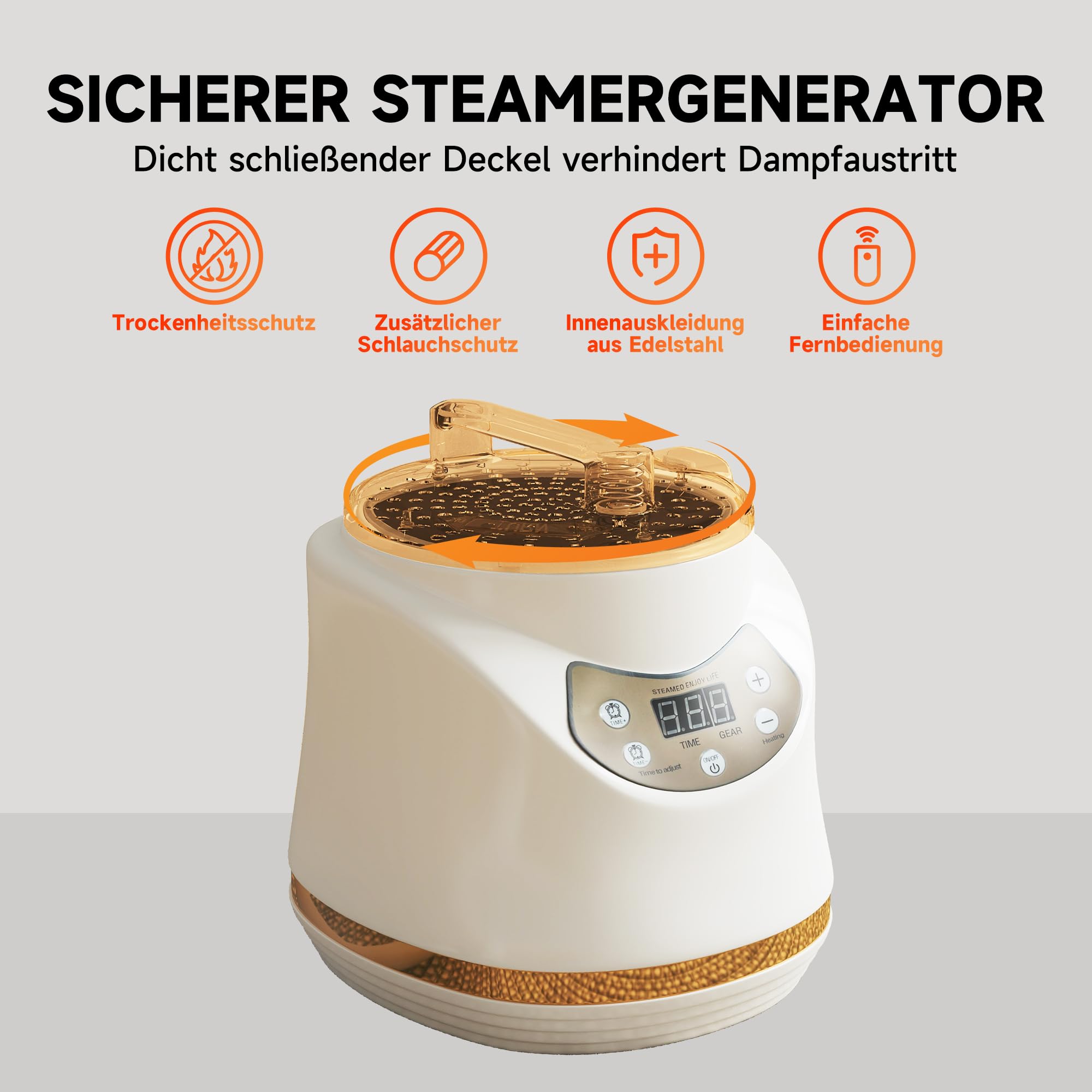 Tragbare Dampfsauna für Zuhause mit 3L/1500W Dampferzeuger & 9 Wärmestufen,inkl. Fernbedienung und Klappstuhl,Schwarzes Saunazelt für Fitness,Pilates, Garage und Wellnessbereich
