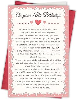 Poem 18th Birthday Card for Daughter