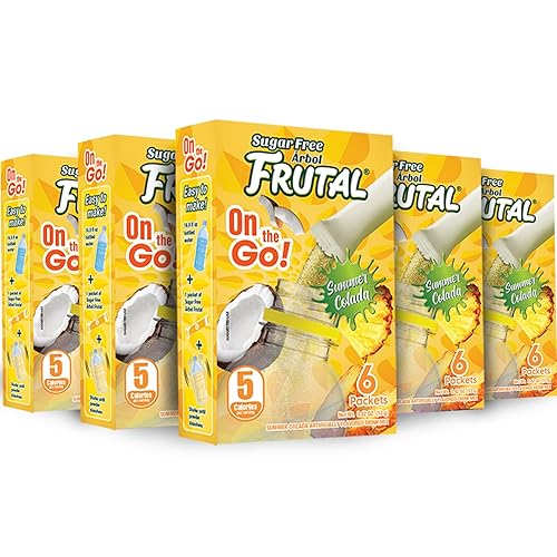 Mezcla de bebida en polvo Piña Colada Saborizada sin azúcar! Colada de verano individual para llevar Paquetes de palitos de polvo (30 unidades de