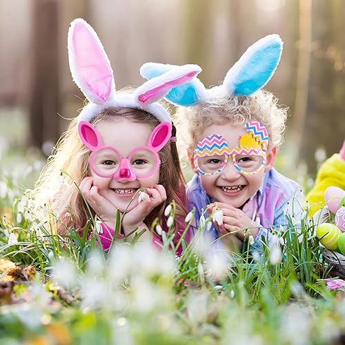 Miniatura 2 de FUN LITTLE TOYS 12 vasos de fiesta de Pascua, orejas de conejo de Pascua, pollito, huevos para niños, vasos divertidos para regalos de fiesta de