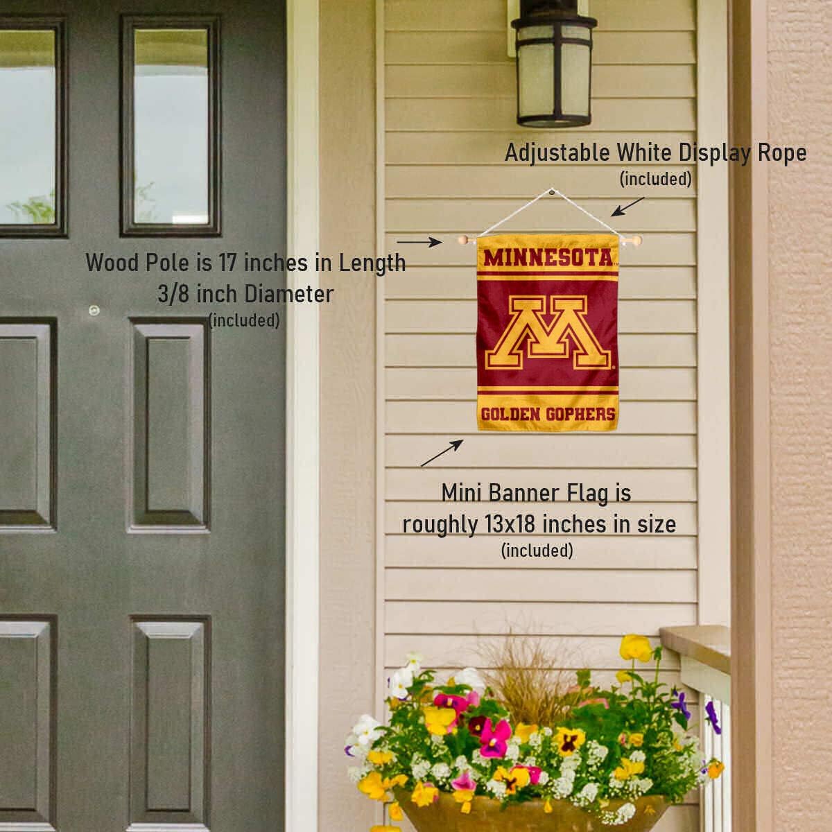 Minnesota Gophers Window Wall Banner Hanging Flag with Suction Cup - Image 4