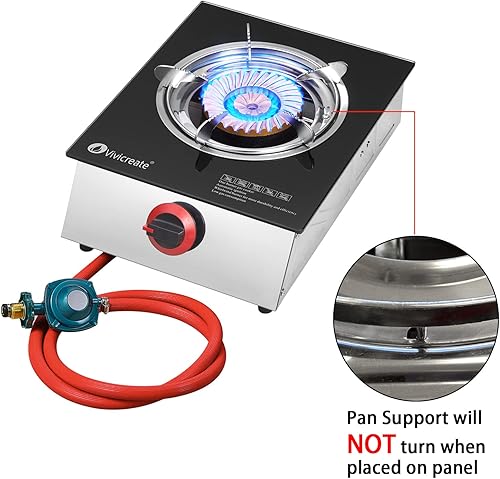 Miniatura 5 de Vivicreate Estufa de baja presión estufa al aire libre estufa de campamento estufa individual estufa de senderismo estufa de pesca jardín STove