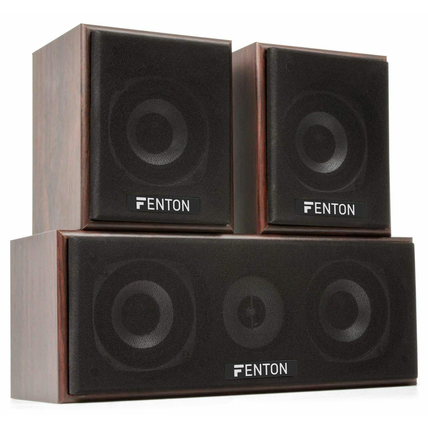 Fenton HF5W Home Cinema 5.0 - Noce 335 Watt, Confezione da 5 altoparlanti Home Cinema, ideale per film e musica