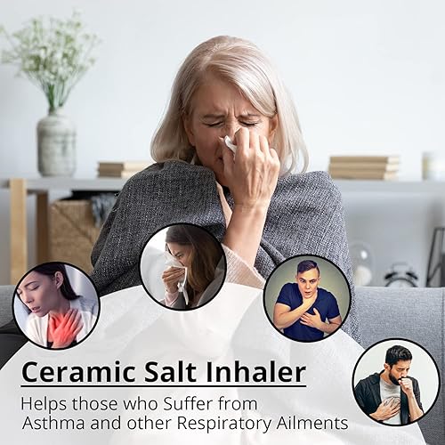 Miniatura 8 de Natural Solution Inhalador de sal de cerámica de sal rosa del Himalaya con inhalador nasal original 1 unidad