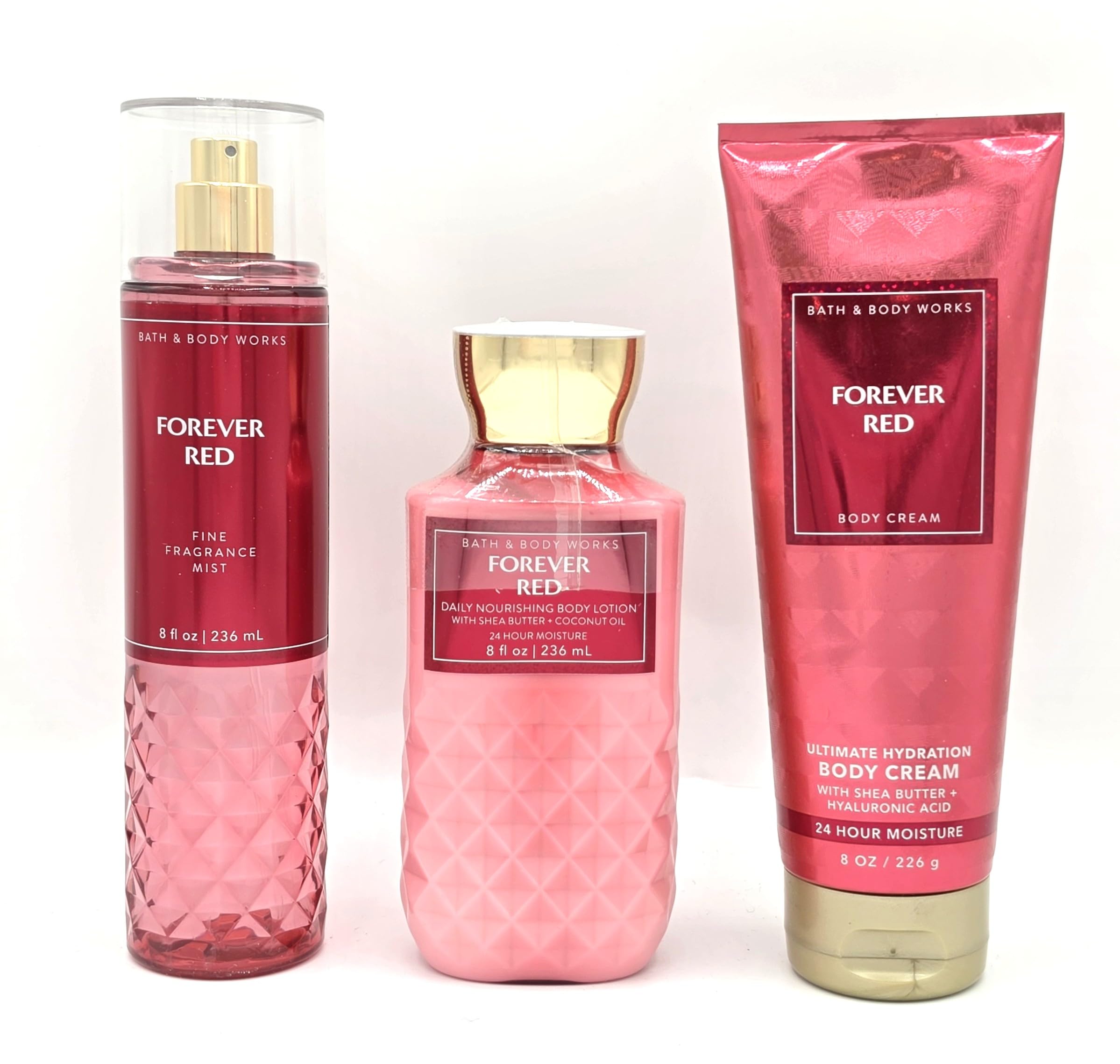 Bath & Body Works Forever Red Gift Set, Mist, Lotion & Body Cream