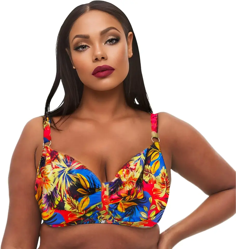 Top Biquíni Sem Bojo Plus Size Reforçado Tamanhos Especiais