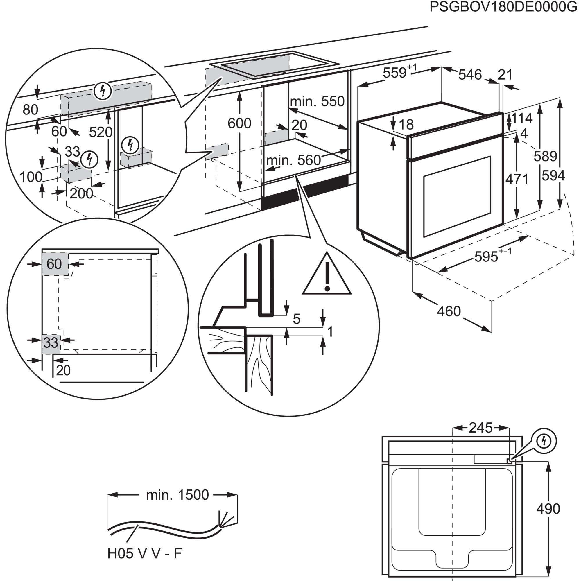 AEG BSE999330M Horno Multifunción con Conectividad, Limpieza Pirolítica, 20 funciones + Vapor, Cámara integrada, 260 recetas, Cocción al vacío y en 3 niveles, Sonda Térmica, TFT Táctil, Inox, A++