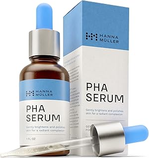 PHA Serum with 2 PHAs & 1 AHA for Double Exfoliation - PHA Exfoliant helps to reduce fine lines and wrinkles, brightens and hydrates skin - gentle for all skin types, 1 fl oz