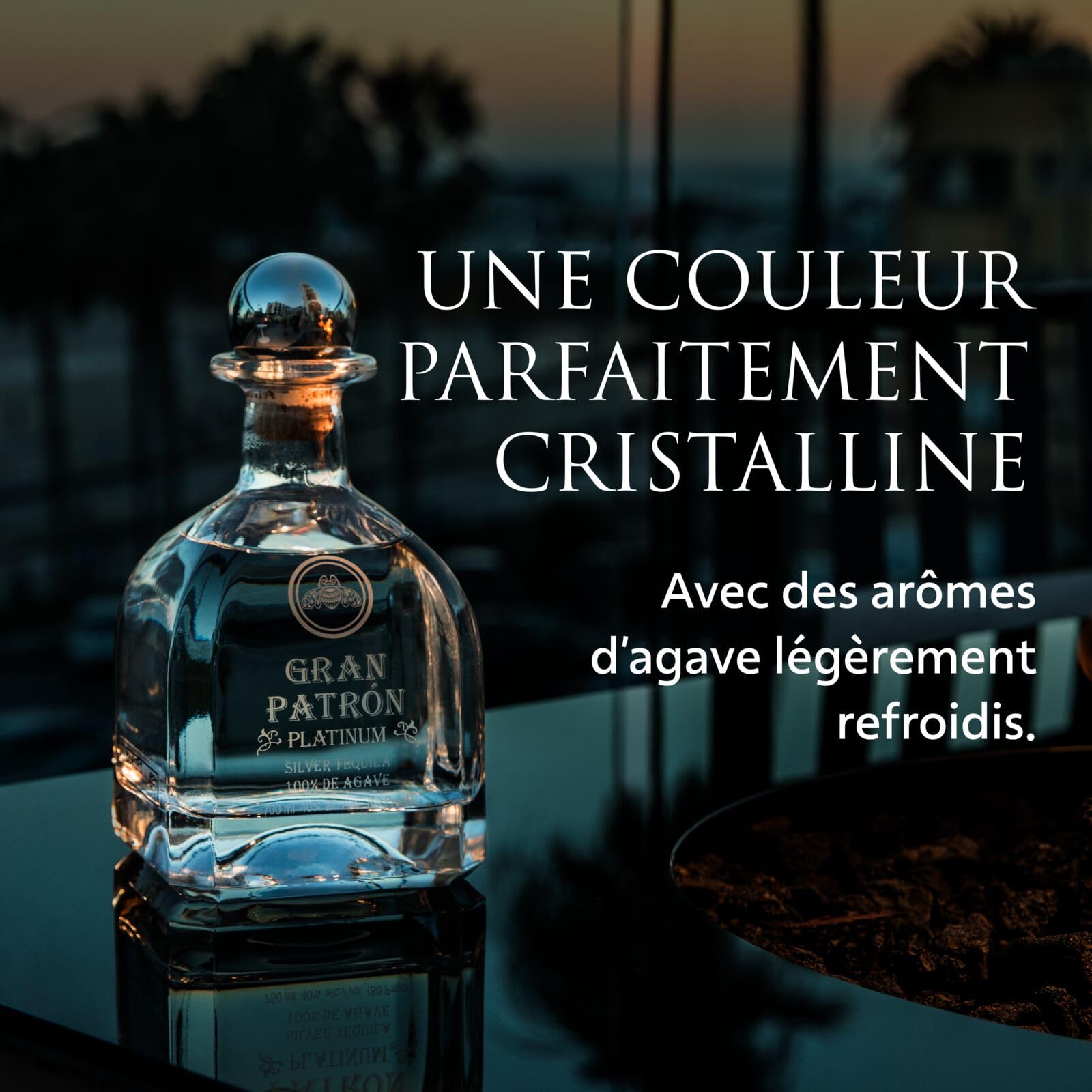 Tequila ultra premium Gran PATRÓN Platinum, 40 % d'alc., 70 cl / 700 ml, produite artisanalement et en petite quantité au Mexique avec les meilleurs agaves bleus Weber