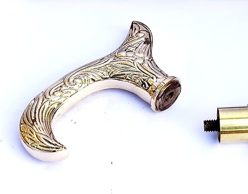 Kashmiri Design - Mango de agarre antideslizante para hombres y mujeres bastón plegable base de bastón ajustable para senderismo camping