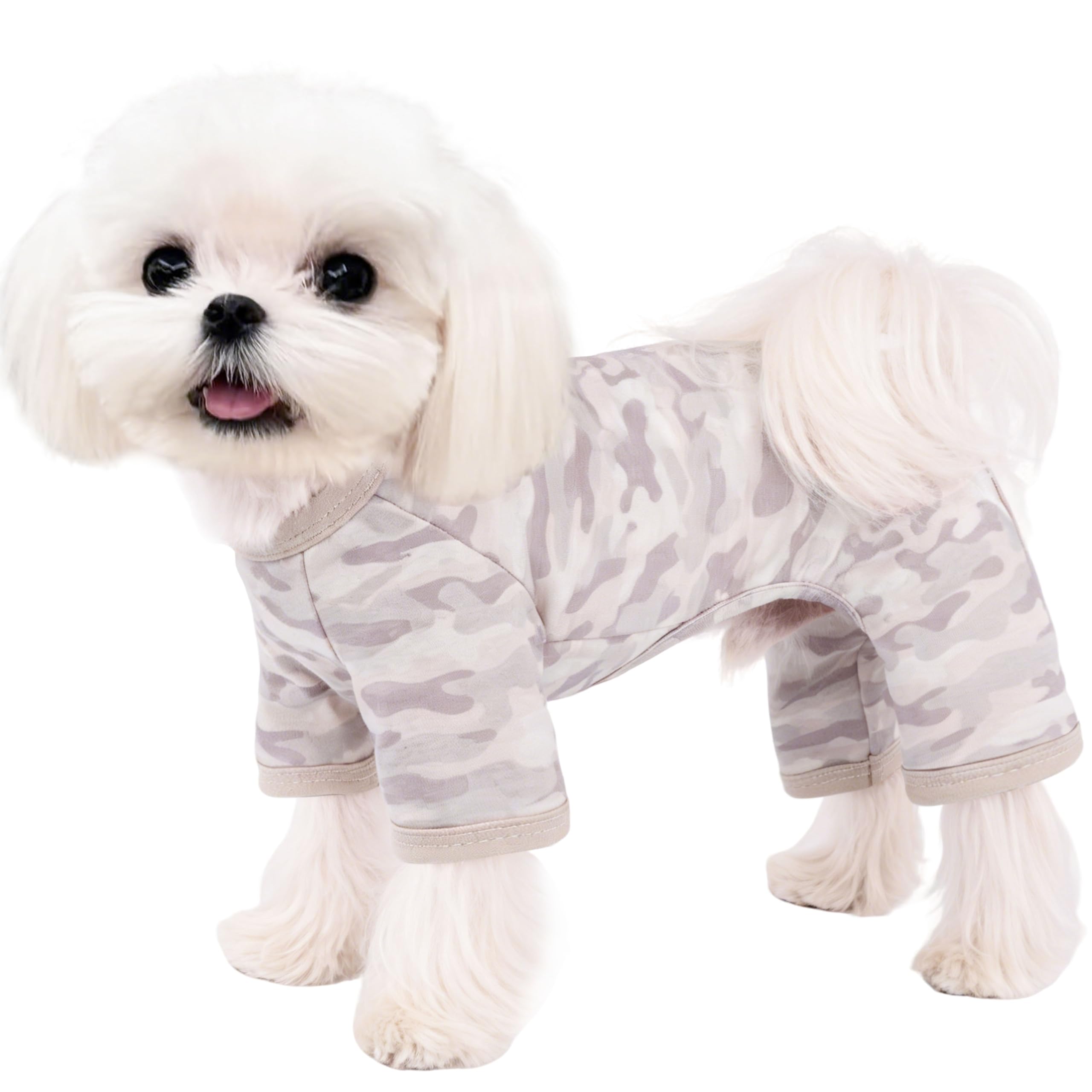 Dog Summer Pajamas Onesie Soft Breathable Puppy Jumpsuit Lightweight Dog Clothes for Small Medium Dogs Cat Pet Clothes(Pink Leopard, X-Small) — view 7