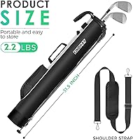 Vista 2 de Findway Bolsa de Golf con Soporte, Bolsa de Golf Pequeña para el Campo de Práctica, Par 3 y Campos Ejecutivos, Bolsa de Transporte Ligera para Palos