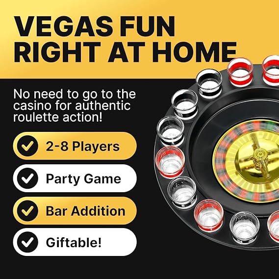 Drinking Roulette incl. 16 shot glasses