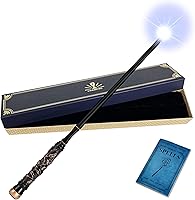 Vista 9 de ChampWe Varita Mágica de Mago que se Ilumina Juguete Recargable Iluminador para Niños Colección de Bruja Accesorios de Cosplay con Libro de Hechizos