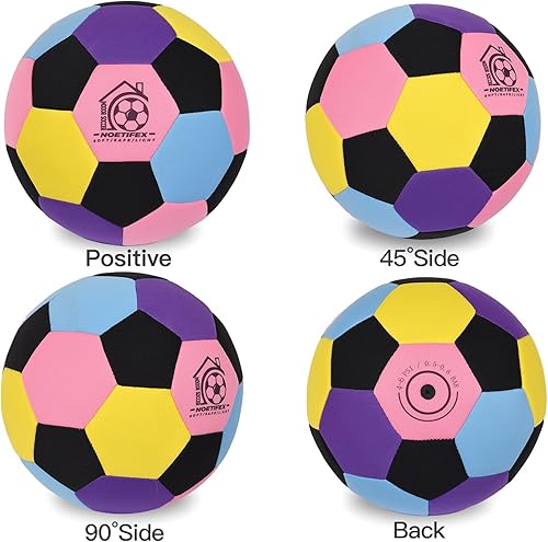 Miniatura 2 de Balón de fútbol de tela suave tamaño 4 pelota de interior silenciosa segura para jóvenes, pelota de entrenamiento ligera para regates y malabarismos