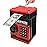 Totola Piggy Bank Electronic Mini ATM for Kids Baby Toy, Safe Coin Banks Money Saving Box Password Code Lock for Children,Boys Girls Best Gift (Black Red)