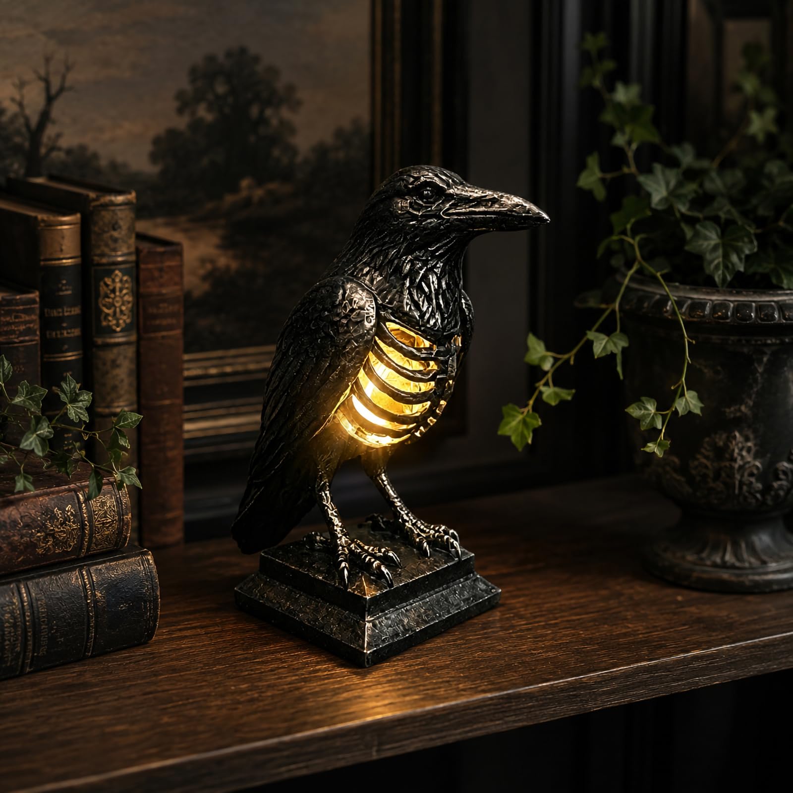Lampe décorative en forme de corbeau, USB model