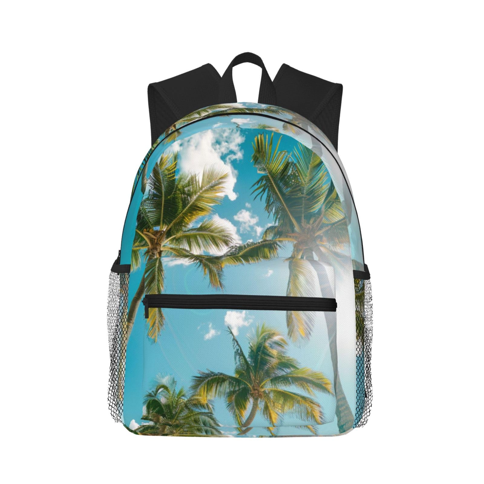 ASSORT Palm Tree Print Laptop Backpack Anti Water Bag For Men Women, Travel, College, Work, And Business