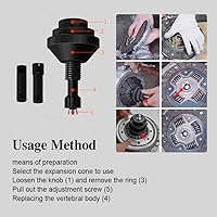 Vista 3 de Kit de herramientas de alineación de embrague, Herramienta de centrado de alineación de embrague, Herramienta de alineación de embrague de repuesto