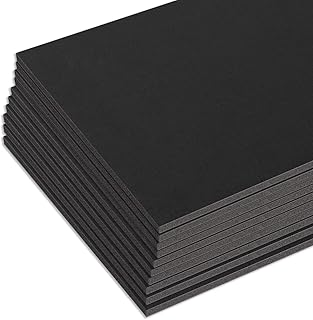 Mat Board Center, Pack of 25 Foam Core Backing Boards 3/16" (11x14, Black)