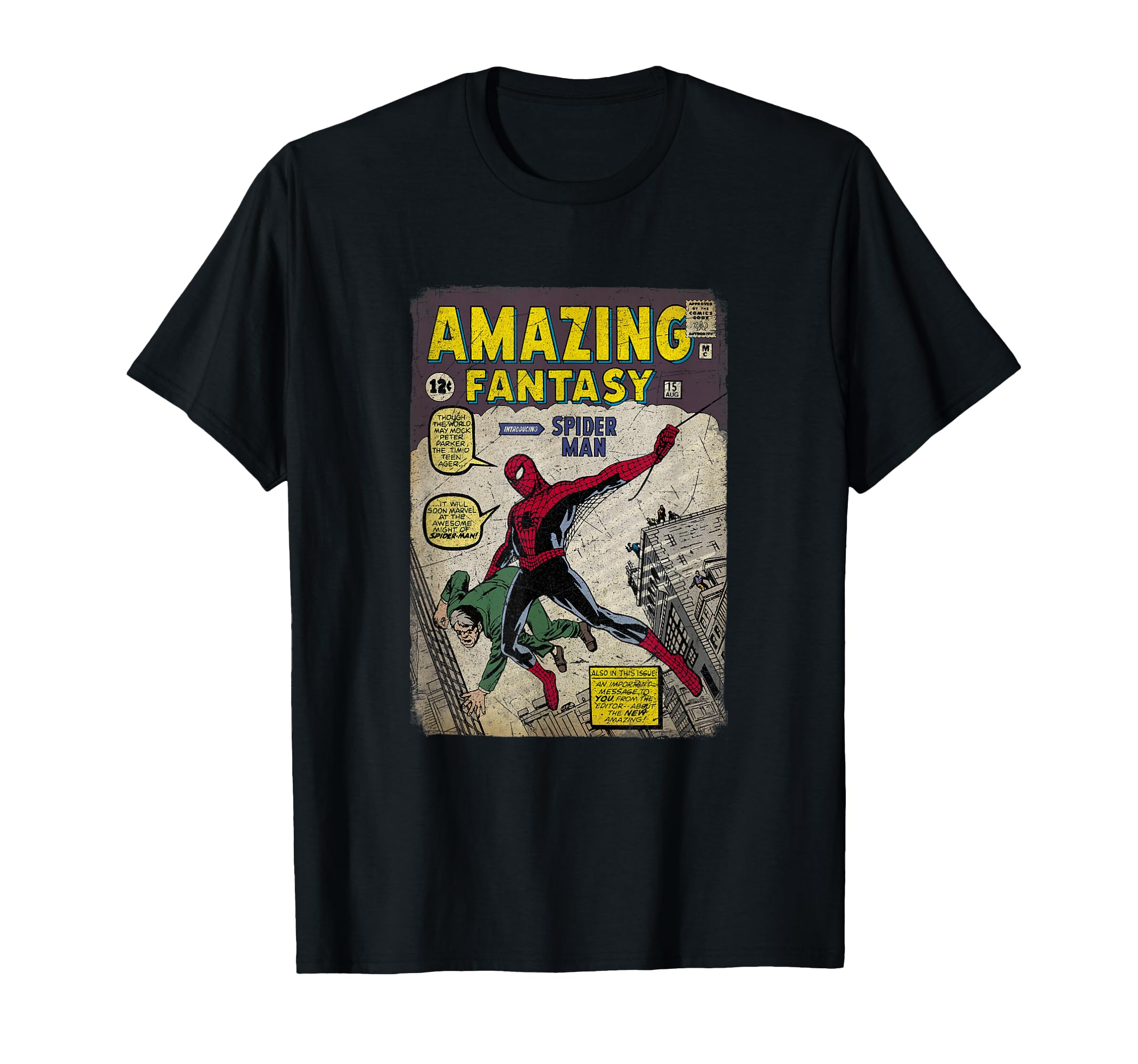 Comics Retro Classic Spider-Man Comic Book Cover T-Shirt