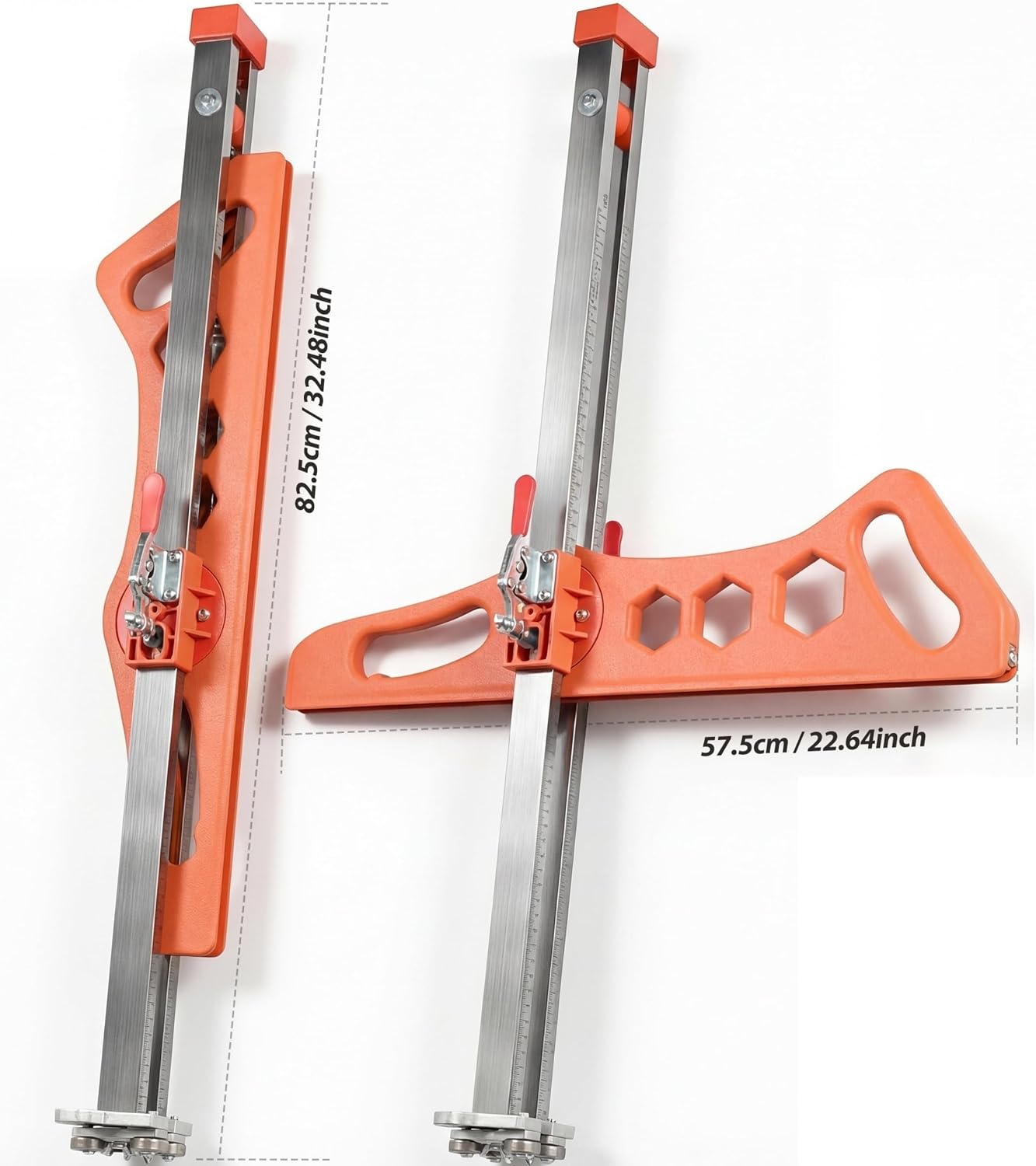 Drywall Cutting Tool, Foldable Drywall Cutter, 1.5 to 61cm Adjustable Gypsum Board Cutter, Dual Positioning, 23 Wheels, with 10pcs Blades for Home Renovation, Drywall Projects