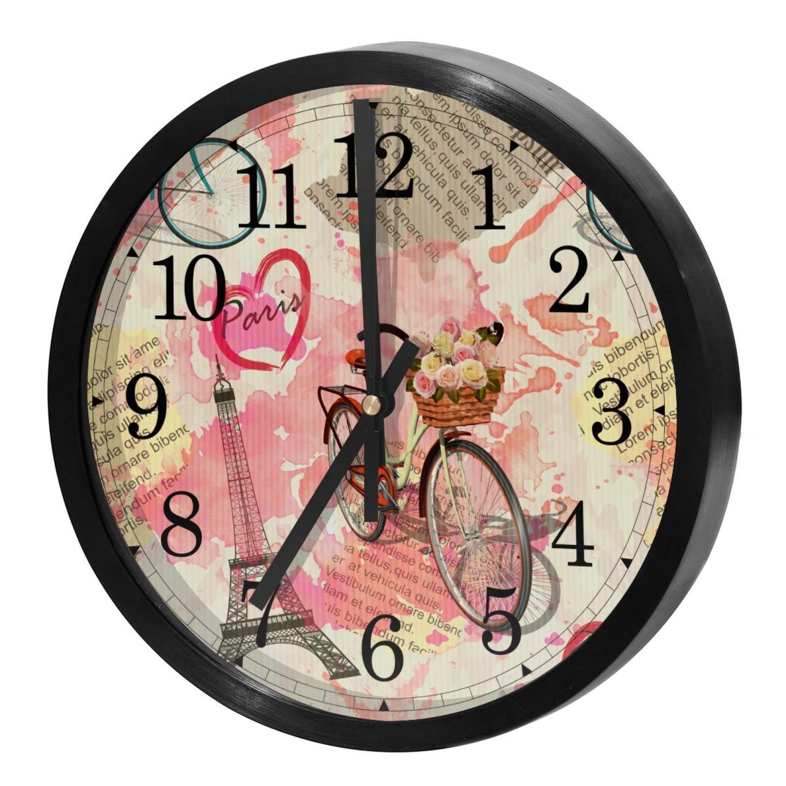 Horloge murale ronde Tour Eiffel pour sublimer votre cuisine ou votre salon