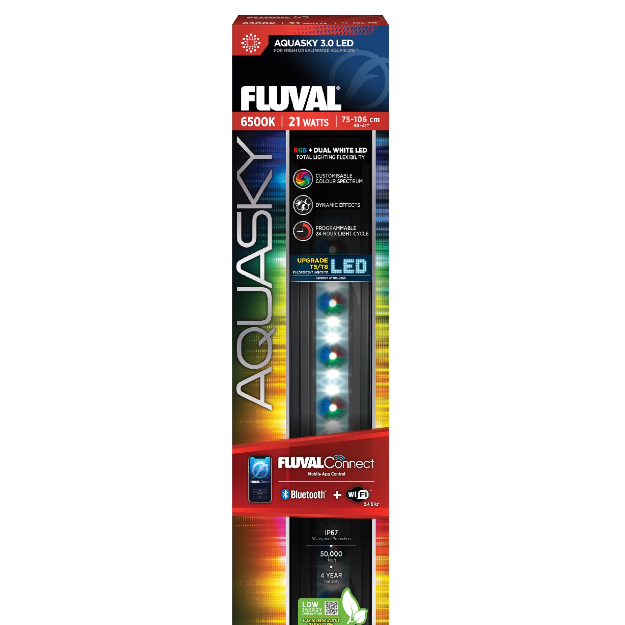 Fluval Aquasky 3.0 LED Aquarium Lighting with WiFi & Bluetooth, 21W