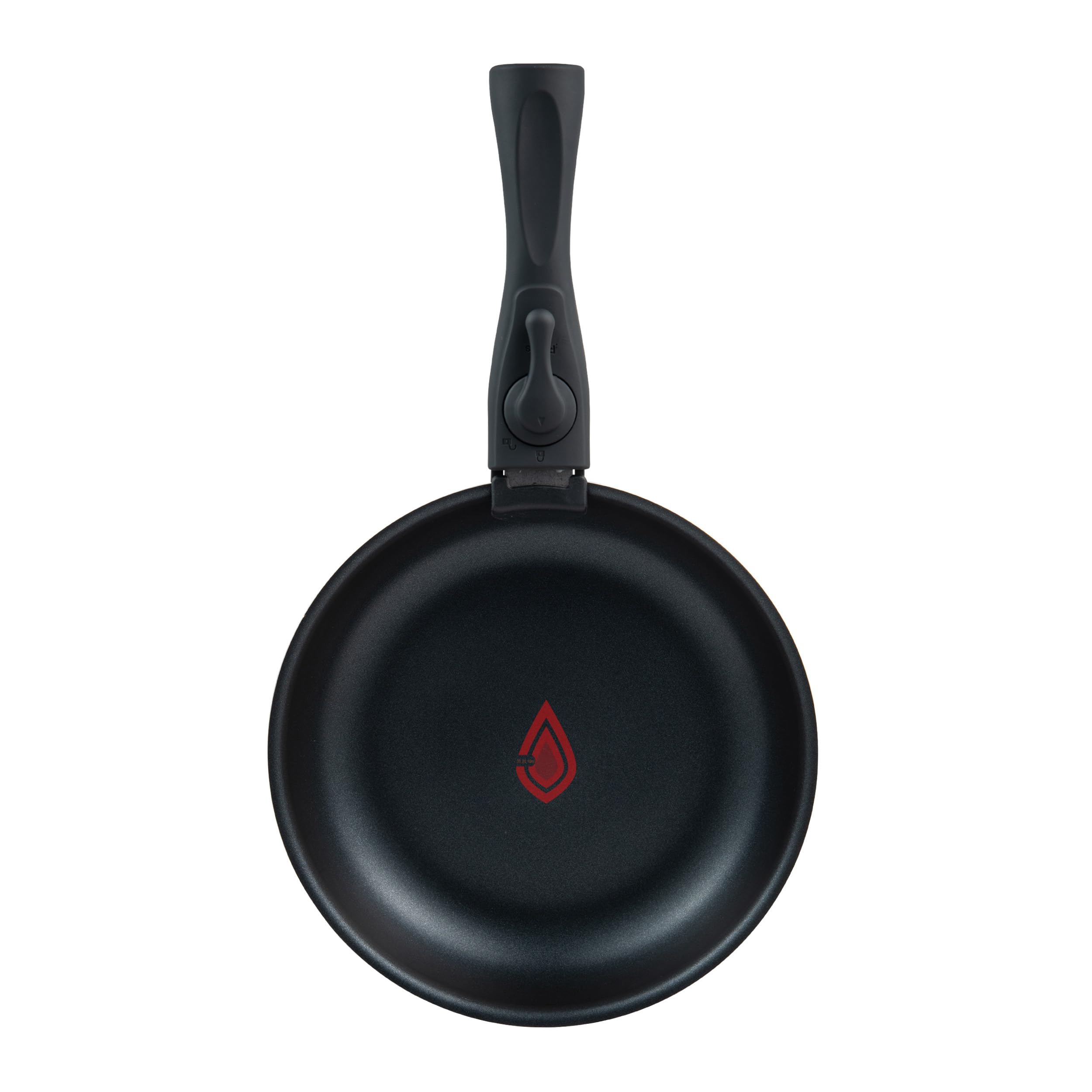 BERGNER - Set 3 Pcs Poêles à frire (22+26 cm) avec Poignée amovible - Aluminium pressé & Heat Dot - Revêtement essentiel ILAG - Noir