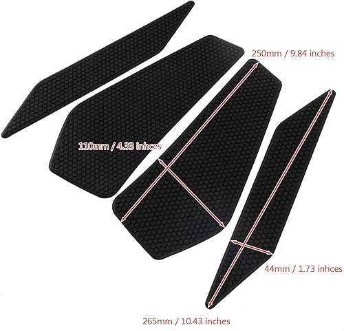 Miniatura 2 de Bruce & Shark Para Kawasaki Ninja 400 EX400 2018 2019 2020, almohadillas de goma antideslizante para tanque de gasolina para motocicleta con