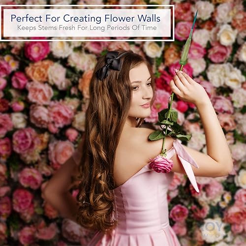 Miniatura 5 de Royal Imports Tubos de agua florales para arreglos florales, transparentes, 3 pulgadas (apertura de 12 pulgadas), estándar, 25 por paquete, con tapas