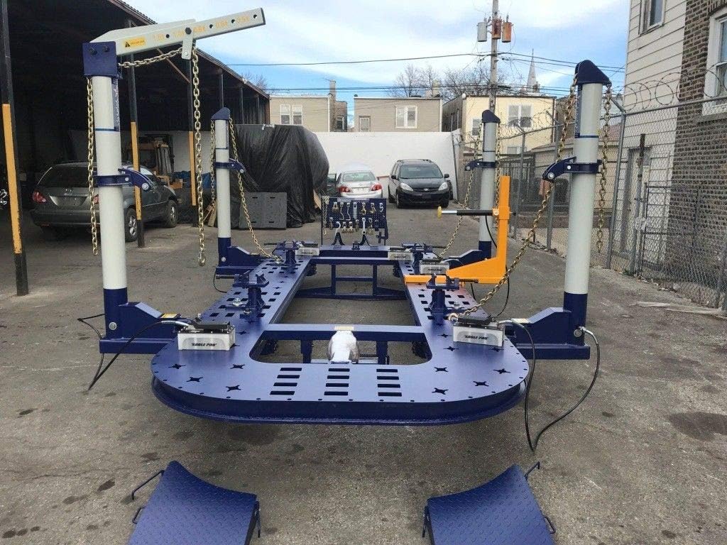 5 Star 20 FEET Long AUTO Body Frame Machine 4 Towers with Clamps, Hooks, Tools + CART