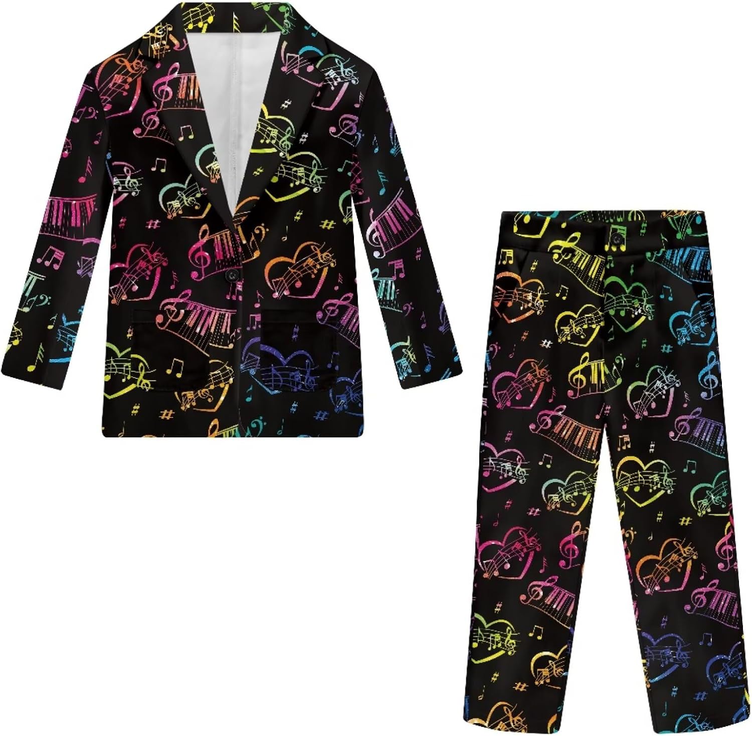 Boys Formal Suit Set, Breathable Button Down Blazer Jacket and Pant Comfy Slim Fit Tuxedo Suits Set Size 5-14 Years