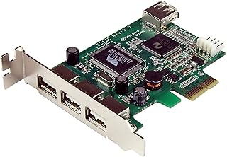 StarTech.com 4 Port PCI Express Low Profile High Speed USB Card - PCIe USB 2.0 Card - PCI-E USB 2.0 Card (PEXUSB4DP)