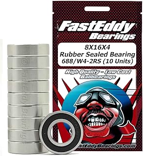 FastEddy Bearings 8X16X4 Rubber Sealed Bearing 688/W4-2RS (10 Units)