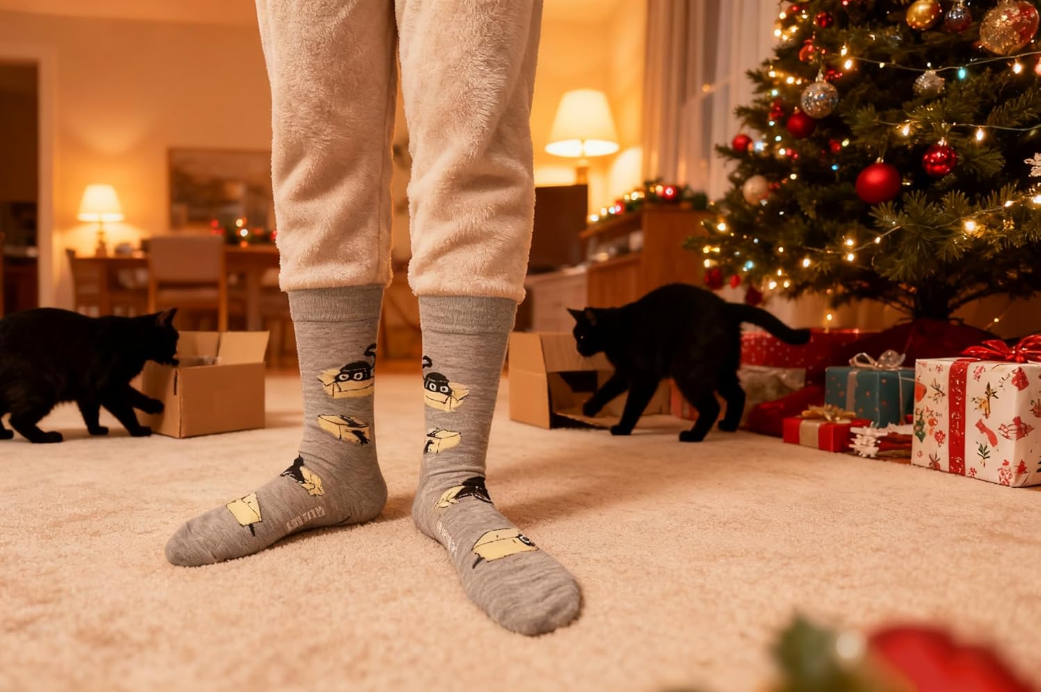 ANTI BASIC Novelty Cat Socks Gift for Women(fits Women shoe size 6-12) - Image 6