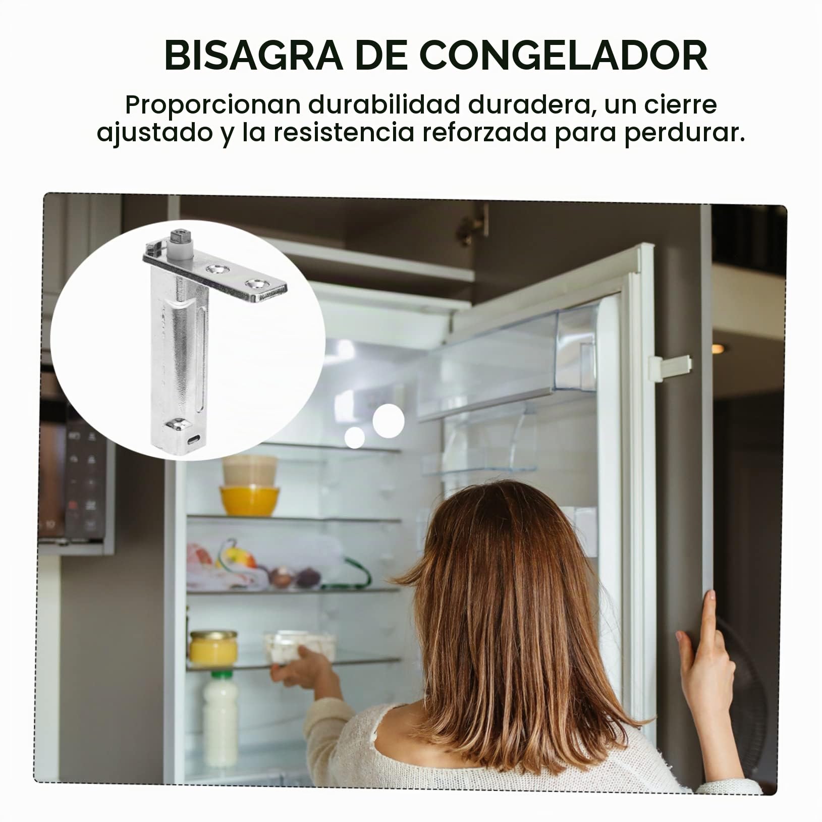 Bisagras Para Puertas De Congelador Aleación De Zinc 4.33X2.95X0.90In Accesorios Para Nevera Cierre Automático Rotación Silenciosa Y Resistente Para Reparación