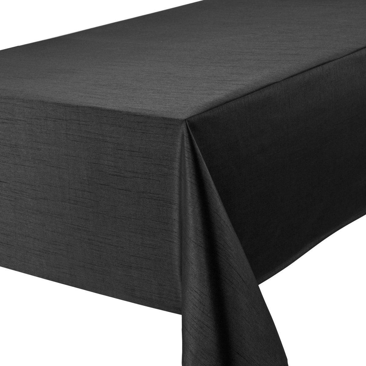 Time to Sparkle Rectangle Polyester Tablecloth, Tablecloth Table Cover Seamless linen Decoration Wedding (Black,70" X 144"inch)